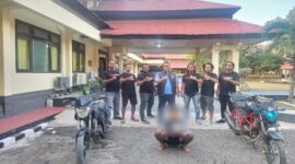 Teruduga Pelaku Saat Diamankan di Polres Manggarai Barat