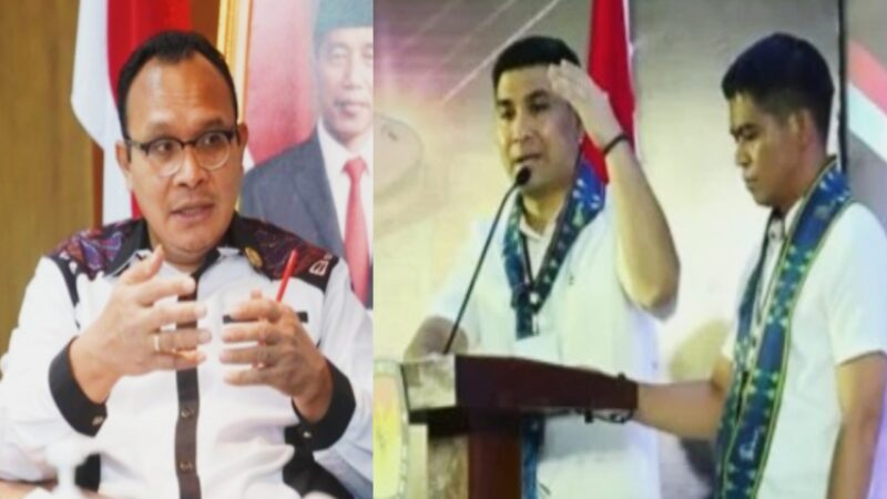 Keterangan Foto: anggota Ombudsman RI, Robert Na Endi Jaweng (Kiri-) - Paslon Mario-Richard (Kanan).