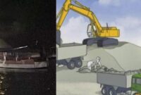 Penambang Pasir Ilegal Diduga Untuk Reklamasi Pantai di Labuan Bajo.