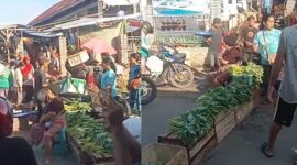 Krisis di Pasar Batu Cermin: Pedagang Nekat Jualan di Tengah Jalan Akibat Sepinya Pembeli di Dalam Pasar