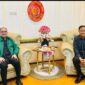 Ketua Dewan Pembina Pusat Studi Politik dan Keamanan (Puspolkam) Indonesia, Firman Jaya Daeli, bertemu Kajati NTT, Zeth Tadung Allo.