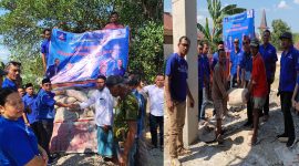 DPC Partai Demokrat Mabar Sumbang Semen untuk Gereja Katolik di Marombok dan Masjid di Capi