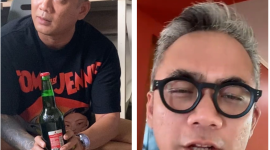 Pemilik usaha sewa mobil Komodo Shuttle, Aboy.(Foto-kolase).