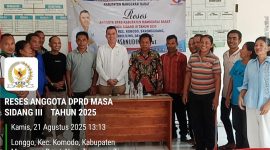 Anggota DPRD Manggarai Barat, Hasanudin gelar reses di Desa Compang Longgo dan Desa Pantar Kecamatan Komodo, Kamis 21 Agustus 2025.