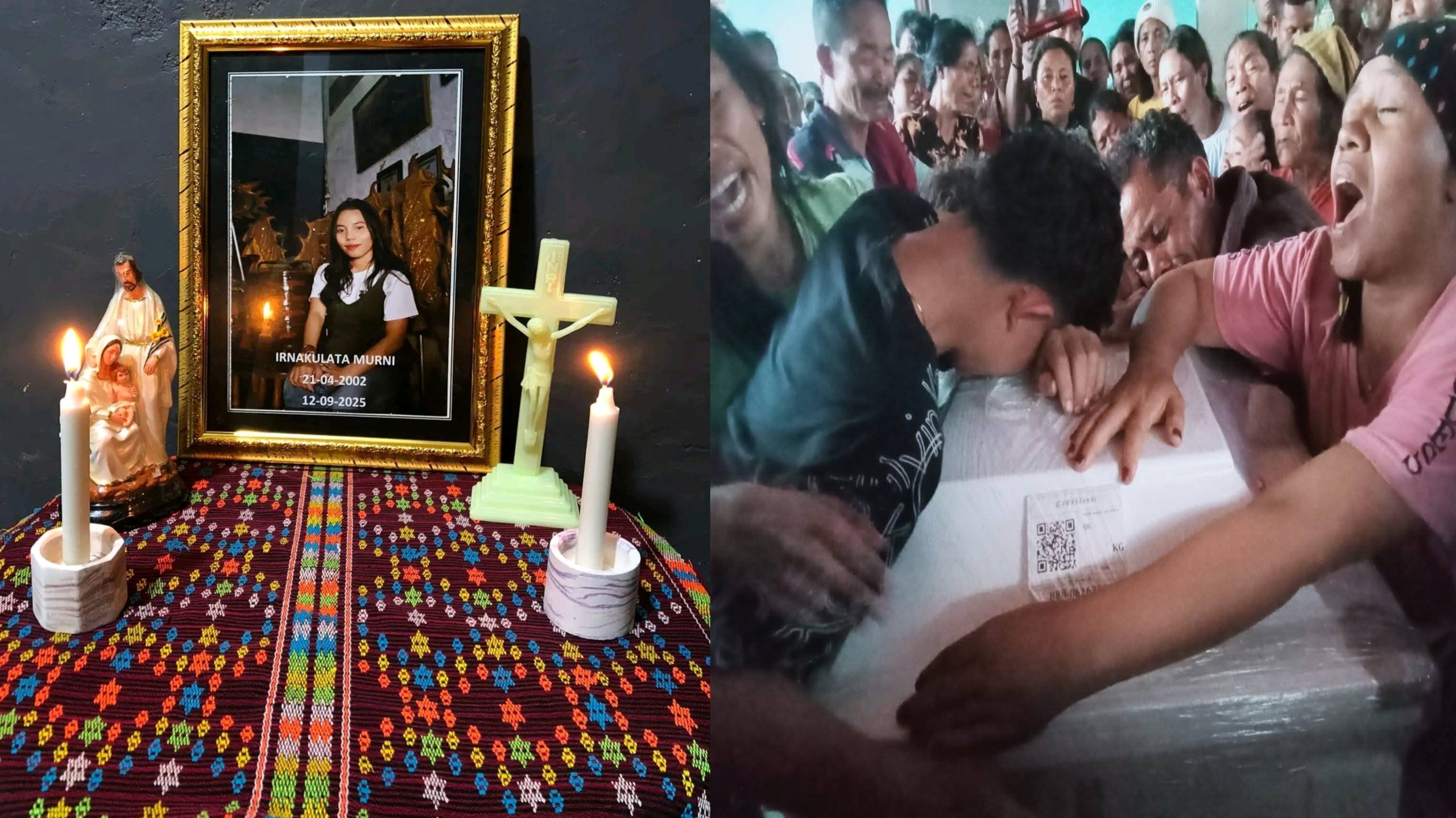 Derai Air Mata di Ngkaer Satar Mese, Irnakulata Pulang Tak Bernyawa (Foto: Kolase Media Sosial)