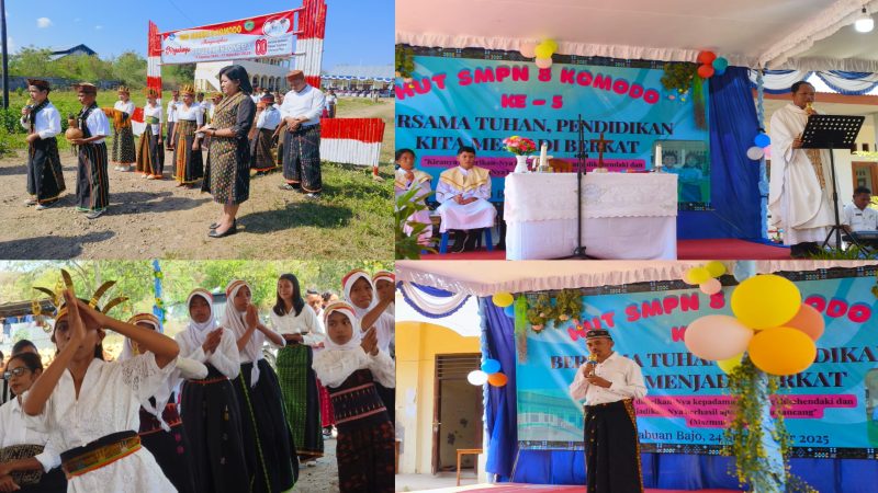SMPN 8 Komodo Rayakan HUT ke-5: Mantapkan Komitmen Ciptakan Generasi Berkarakter dan Siap Bersaing di Era Digital