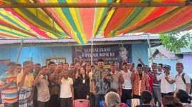 Anggota MPR RI, Julie Sutrisno Laiskodat, menggelar Sosialisasi 4 Pilar Kebangsaan di Dusun Hento, Desa Golo Sepang, Kecamatan Boleng, Kabupaten Manggarai Barat (Mabar) NTT, Selasa 16 September 2025.