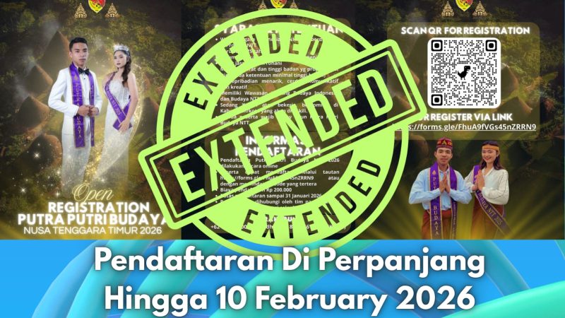 Bukan Ajang Biasa, Putra Putri Budaya NTT 2026 Perpanjang Pendaftaran hingga 10 Februari