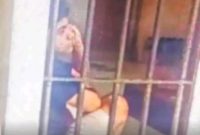 Kasus Dugaan Pemerk0saan, Foto Piche Kota di Balik Jeruji Tahanan Polisi Beredar di Media Sosial (Foto: Medsos)