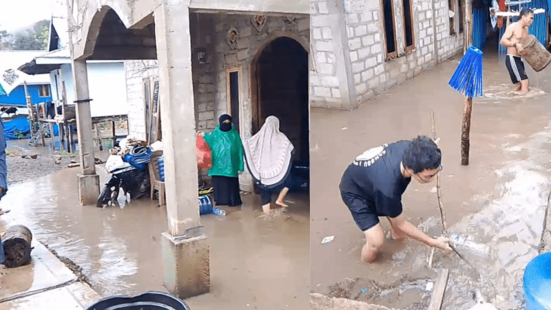 Banjir Rendam Sejumlah Rumah Warga di Kampung Soknar, Golo Mori