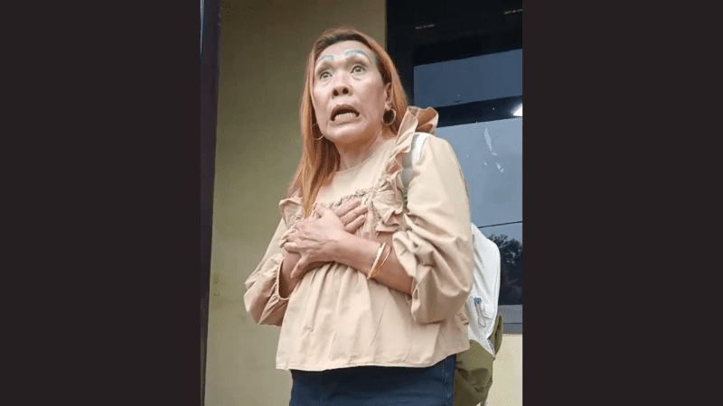 Terlapor Emiliana Helni saat diwawancara awak media di Polres Manggarai Barat