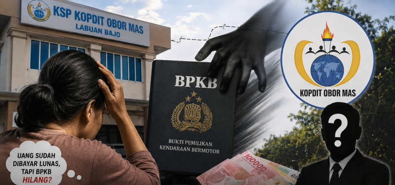 KSP Obor Mas Labuan Bajo Berulah Lagi: Setelah Dugaan Penipuan, Kini BPKB Nasabah Hilang, Sudah Hampir Setahun Tak Dikembalikan